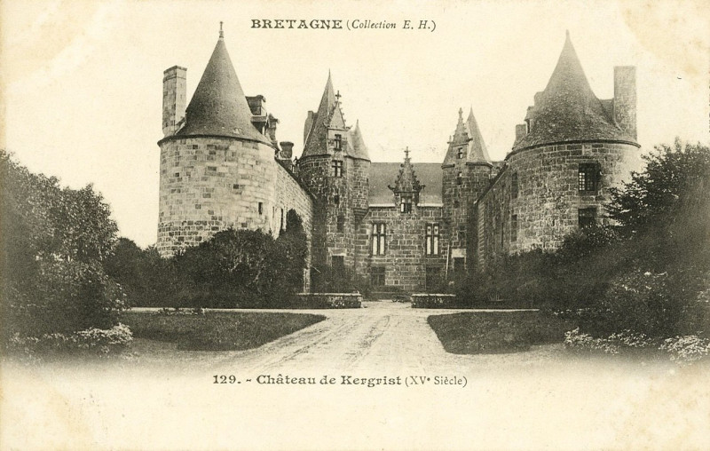 Carte postale ancienne Ploubezre - Château de Kergrist à Ploubezre