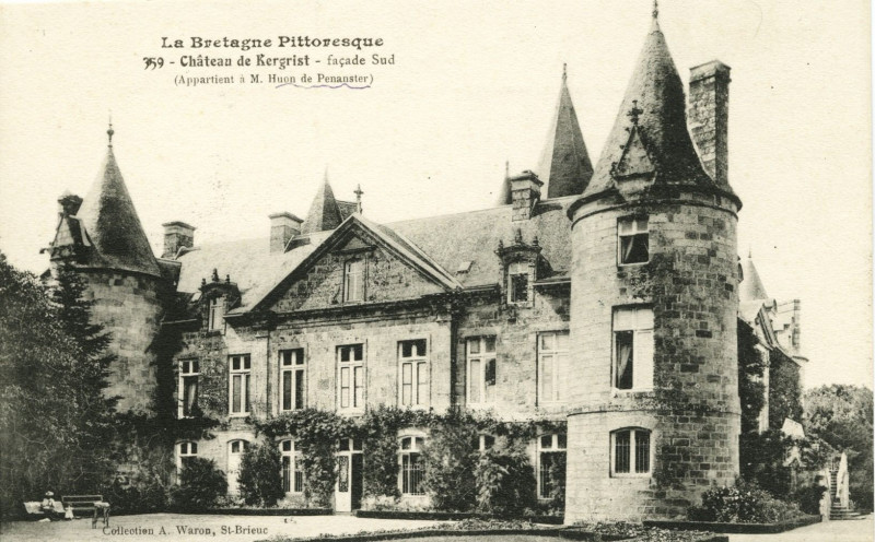 Carte postale ancienne Ploubezre - Château de Kérauzern à Ploubezre