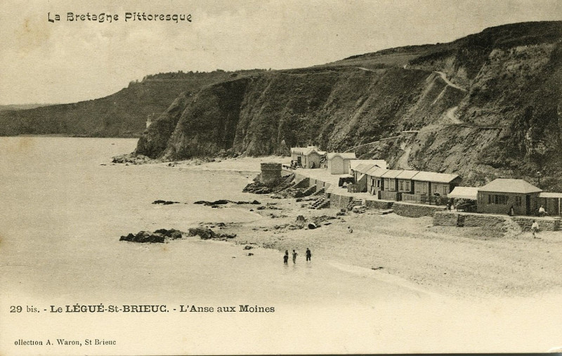 Carte postale ancienne Plérin - Anse aux Moines à Plérin
