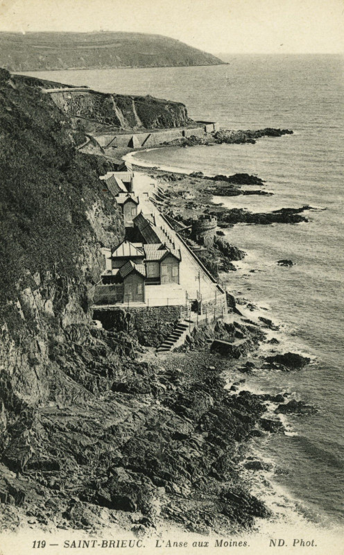 Carte postale ancienne Plérin - Anse aux Moines à Plérin
