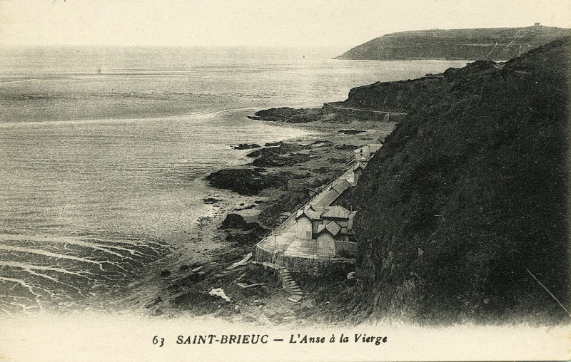Carte postale ancienne Plérin - Anse à la Vierge à Plérin