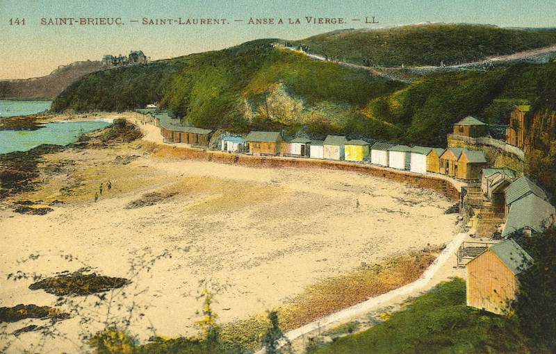 Carte postale ancienne Plérin - Anse à la Vierge à Plérin