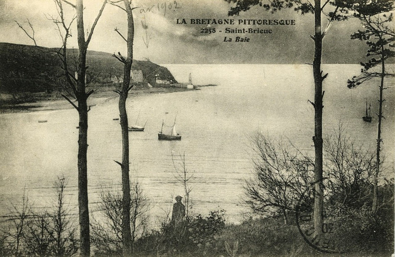 Carte postale ancienne Plérin - Baie de Saint-Brieuc à Plérin