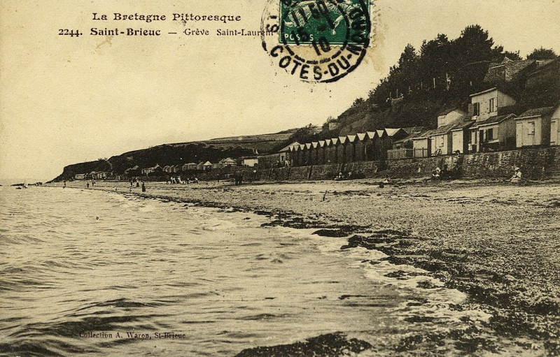 Carte postale ancienne Plérin - Grêve Saint-Laurent à Plérin