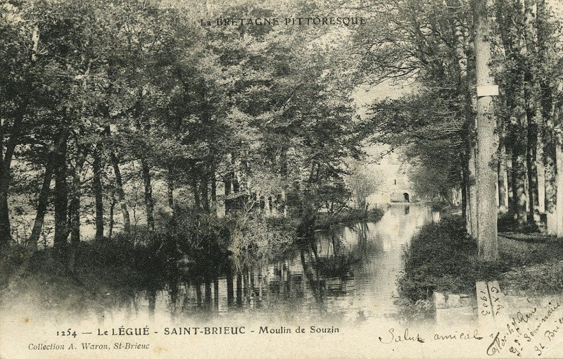 Carte postale ancienne Plérin - Moulin de Souzin à Plérin