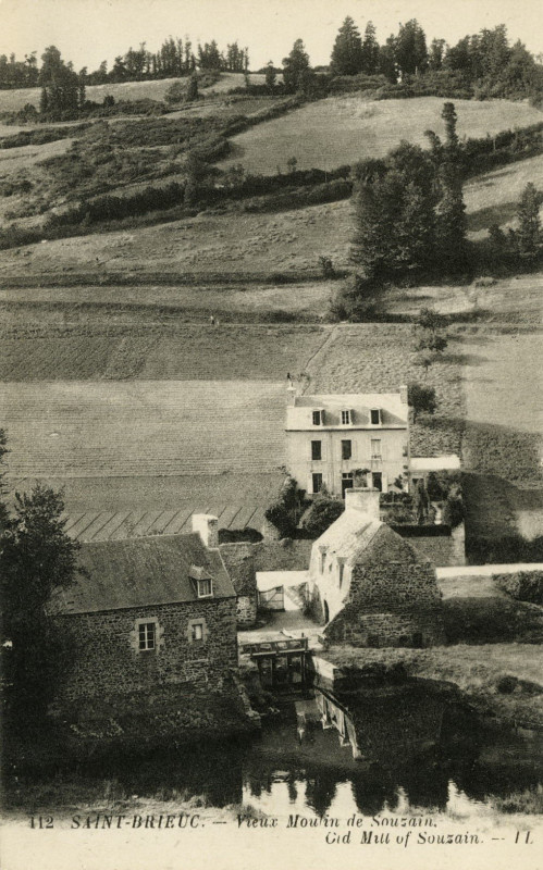 Carte postale ancienne Plérin - Moulin de Souzin à Plérin