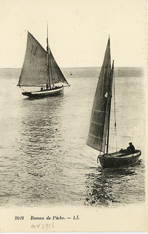 Carte postale ancienne Plérin - Retour des bateaux de pêche à Plérin