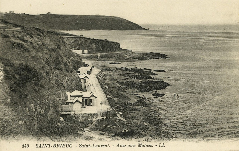 Carte postale ancienne Plérin - Saint-Laurent anse aux Moines à Plérin