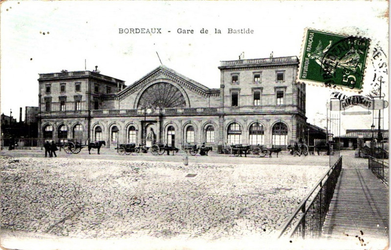 Carte postale ancienne Bordeaux-Bastide - Gare d'Orléans (anon) à Bordeaux