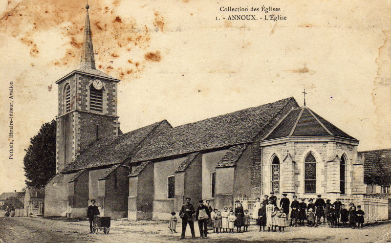 Carte postale ancienne Eglise Saint Jean-Baptiste, Annoux