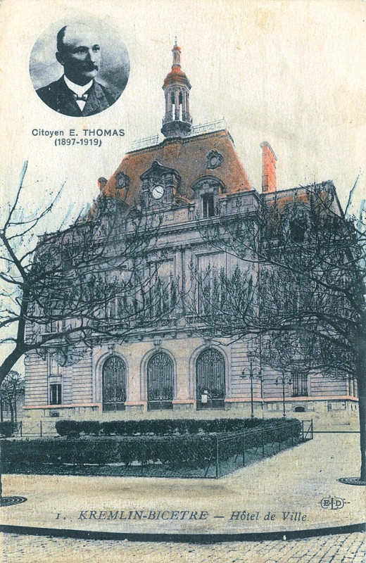 Carte postale ancienne Eugène Thomas - mairie du Kremlin-Bicêtre au Kremlin-Bicêtre