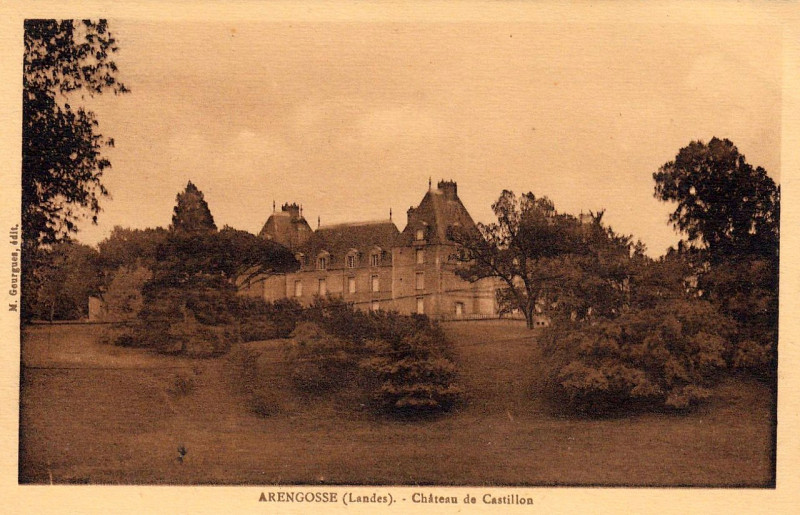 Carte postale ancienne Arengosse (Landes) - château Castillon 3