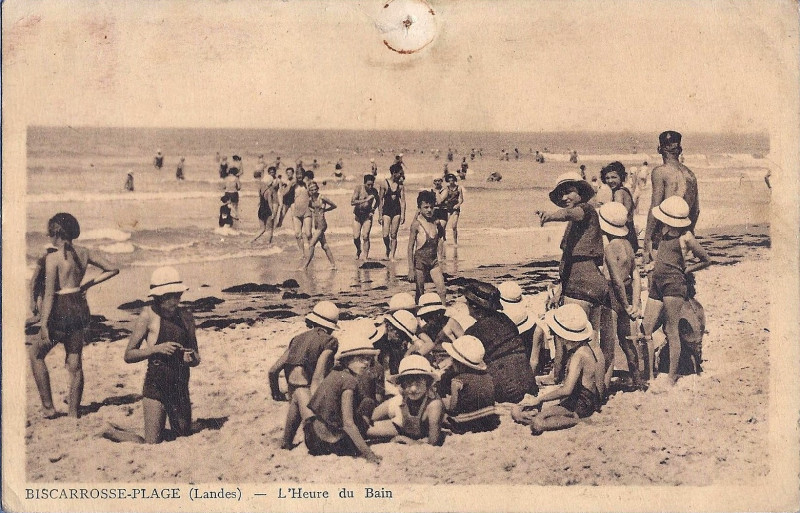 Carte postale ancienne Biscarrosse (Landes) - Plage 5