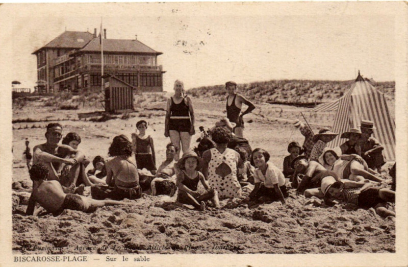 Carte postale ancienne Biscarrosse (Landes) - Plage 1