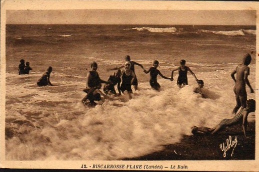 Carte postale ancienne Biscarrosse (Landes) - Plage 2