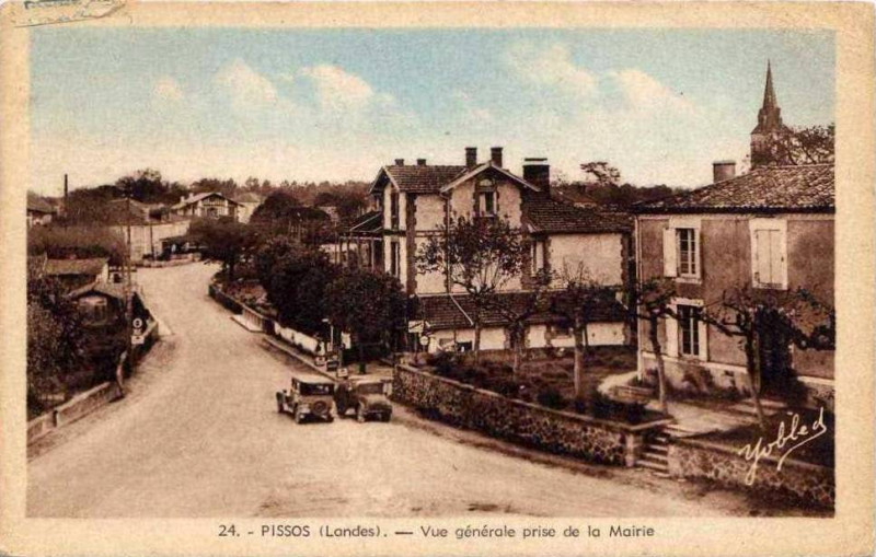 Carte postale ancienne Pissos (Landes) - vue générale 5