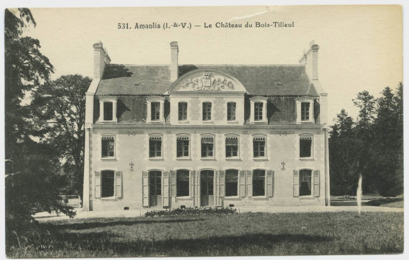Carte postale ancienne 531. Amanlis (I.-et-V.). Le châteu du Bois-Tilleul.