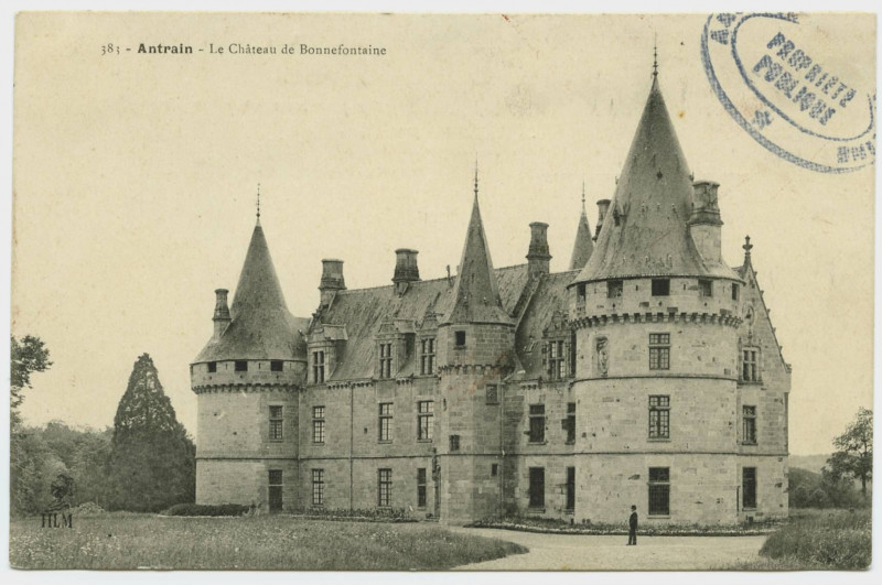 Carte postale ancienne 383. Antrain. Le château de Bonnefontaine.
