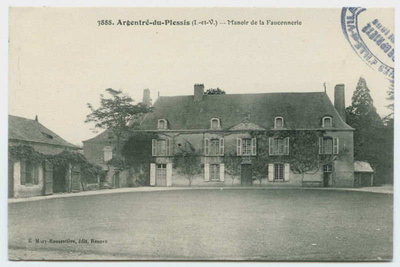 Carte postale ancienne 3888. Argentré-du-Plessis (I.-et-V.). Manoir de la Fauconnerie.