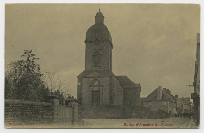 Carte postale ancienne Eglise d' Argentré-du-Plessis.