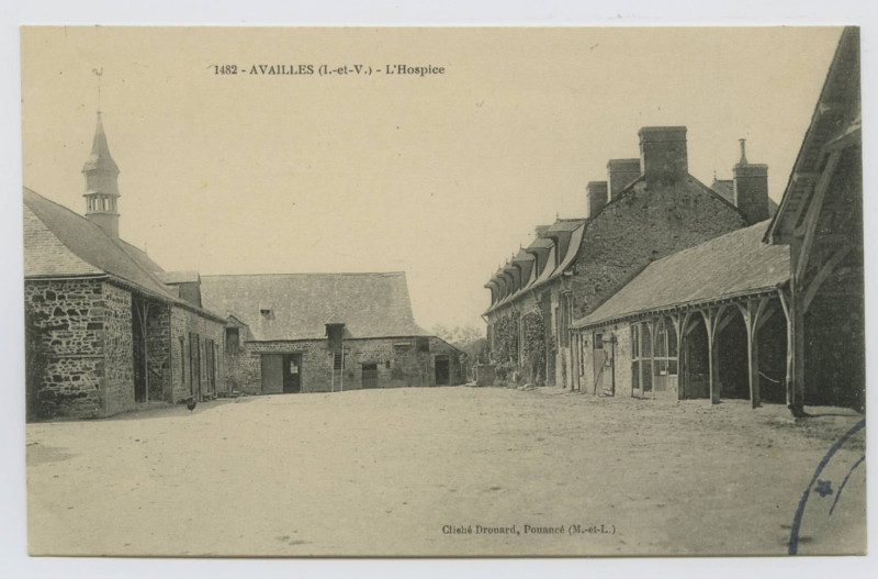 Carte postale ancienne 1482. Availles-Sur-Seiche (I.- et -V.). L'hospice.