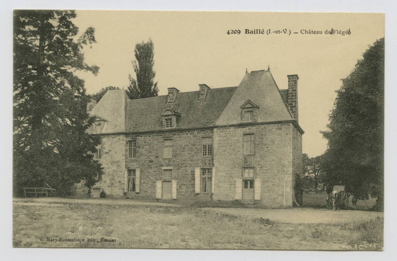 Carte postale ancienne 4209. Baillé (I.-et-V.). Château des Flégés.