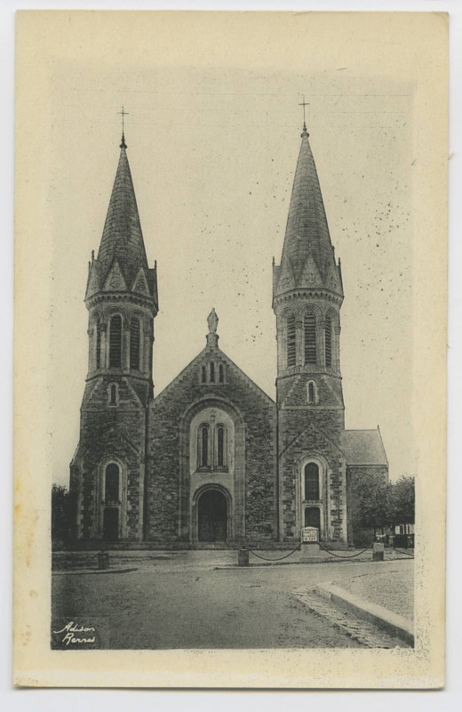 Carte postale ancienne Bain-de-Bretagne (I.-et-V.). L'église.