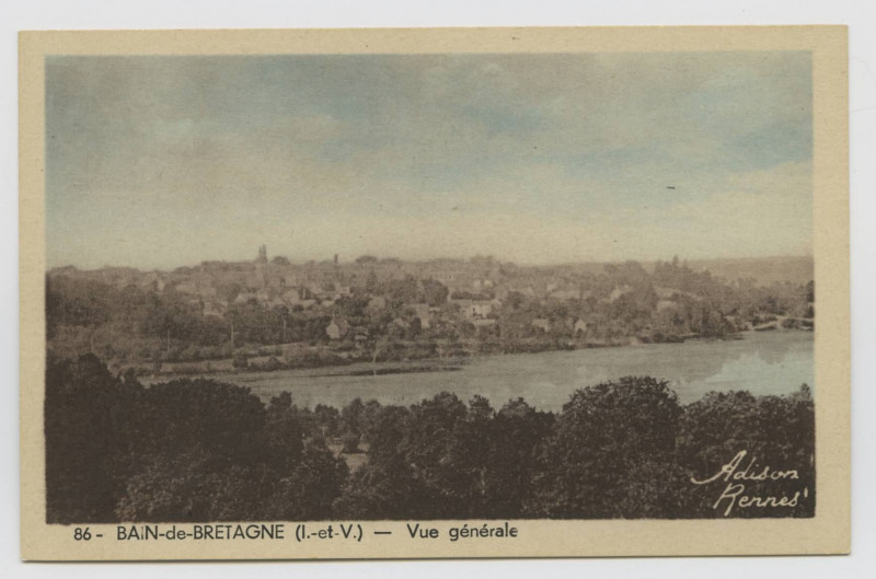 Carte postale ancienne 86.Bain-de-Bretagne (I.-et-V.). Vue Generale.