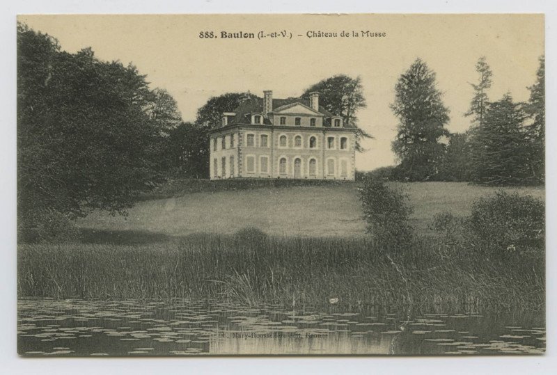 Carte postale ancienne 888. Baulon (I.-et-V.). Château de la Musse.
