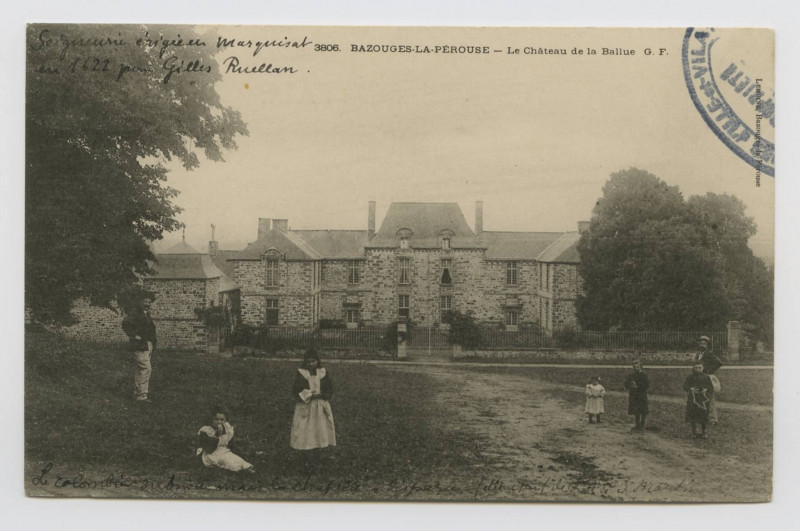 Carte postale ancienne 3806. Bazouges-la-Pérouse. Le château de la Ballue