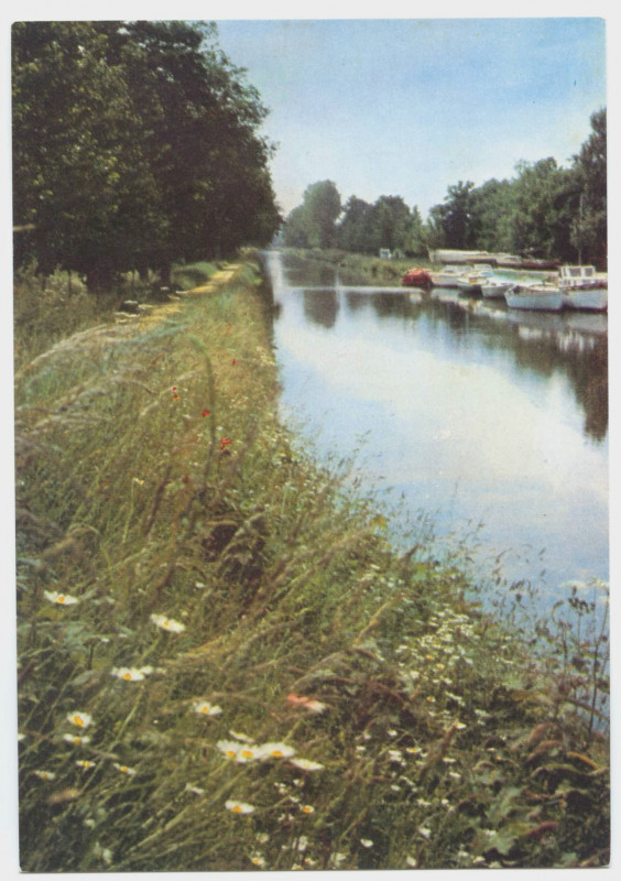 Carte postale ancienne Le port sur le canal d'Ille et Rance. 35830. Betton
