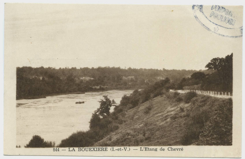 Carte postale ancienne 844. La Bouëxière (I.-et-V.). L'étang de Chevré