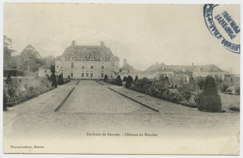 Carte postale ancienne Environs de Rennes.- Château du Boschet
