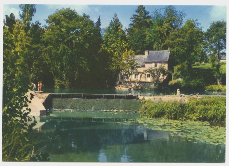 Carte postale ancienne La Vallée de la Vilaine  Bourg-des-Comptes (I.-et-V.)- La passerelle