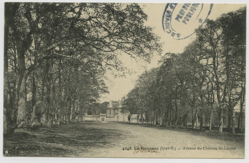 Carte postale ancienne 4248. La Boussac (I.-et-V.) - Avenue du château de Landal