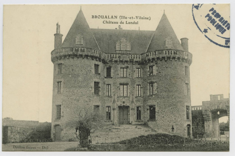 Carte postale ancienne Broualan (Ille-et-Vilaine)  - Château de Landal
