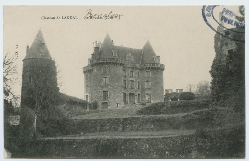 Carte postale ancienne Château de Landal - La Boussac (I.-et-V.)