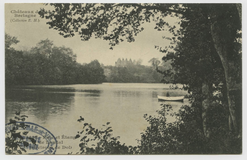 Carte postale ancienne 1615 - Parc et étang de Landal (environs de Dol)