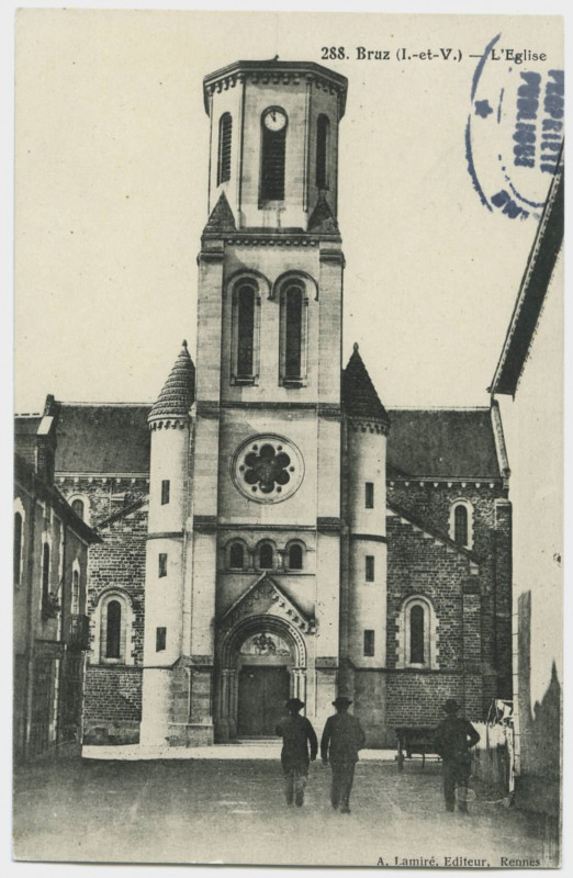Carte postale ancienne 288 - Bruz (I.-et-V.) - L'église
