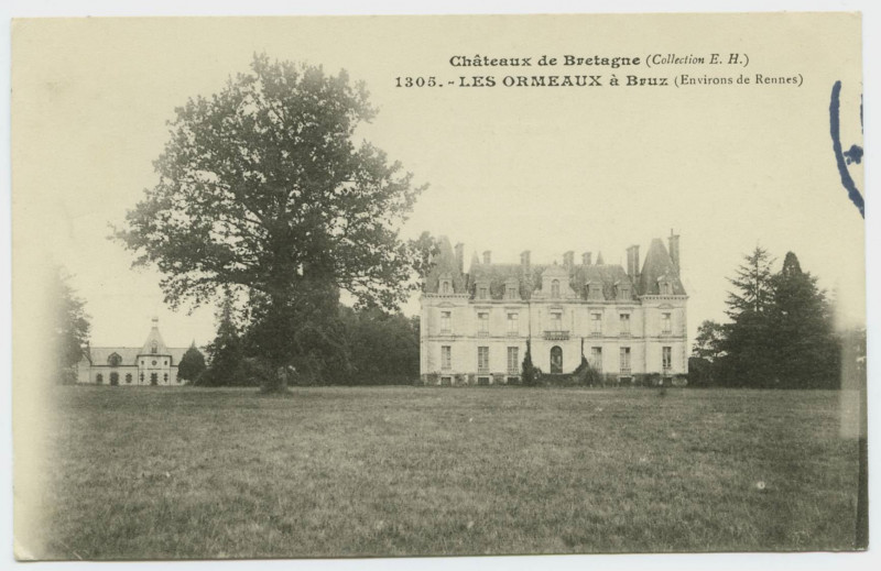 Carte postale ancienne 1305 - Les Ormeaux à Bruz (environs de Rennes)