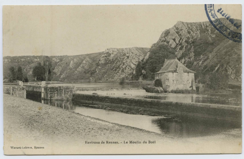 Carte postale ancienne Environs de Rennes. - Le moulin du Boël