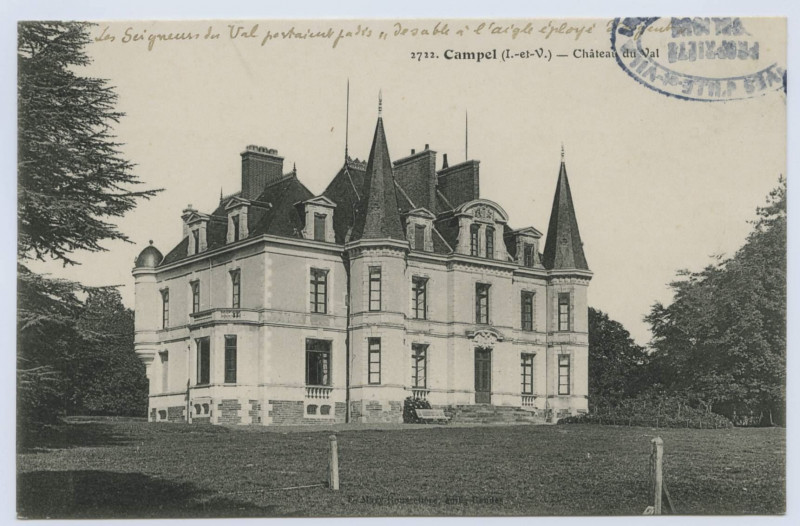 Carte postale ancienne 2722. Campel (I.-et-V.) - Château du Val