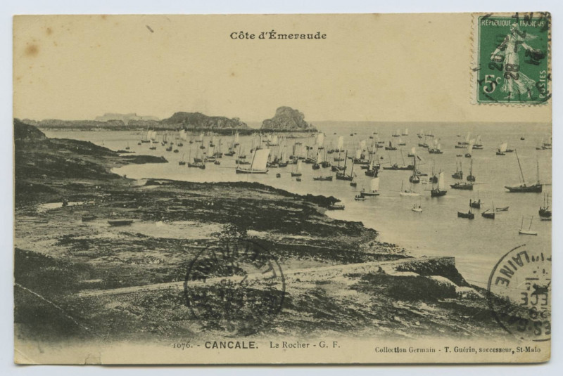 Carte postale ancienne 1076.- Cancale. Le Rocher - G.F