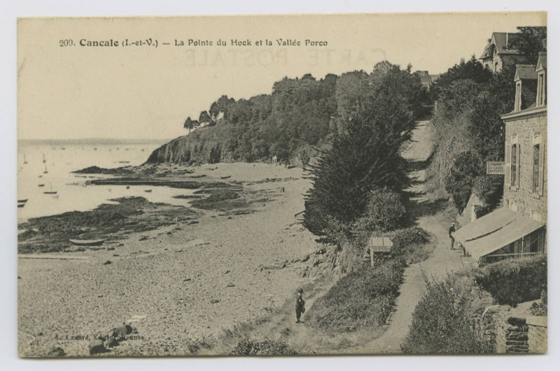 Carte postale ancienne 209. Cancale (I.-et-V.) - La pointe du Hock et la vallée Porco
