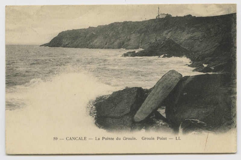 Carte postale ancienne 59 - Cancale - La pointe du Grouin. Grouin Point - Ll