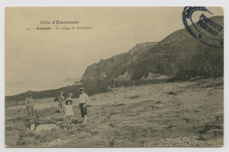 Carte postale ancienne 551 - Cancale - La plage de Port-Briac
