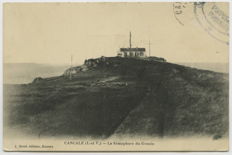 Carte postale ancienne Cancale (I.-et-V.) - Le sémaphore du Grouin
