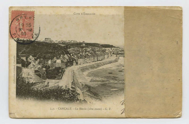 Carte postale ancienne 543 - Cancale - La Houle (côte ouest) - G.F