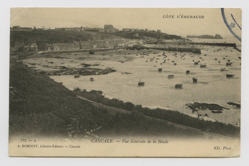 Carte postale ancienne 337-4  Cancale.- Vue Generale de la Houle
