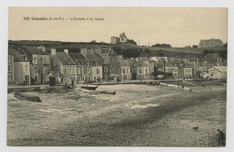 Carte postale ancienne 218. Cancale (I.-et-V.) - L'arrivée à la Houle